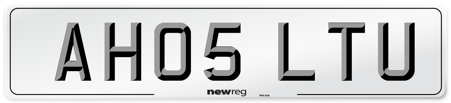 AH05 LTU Number Plate from New Reg